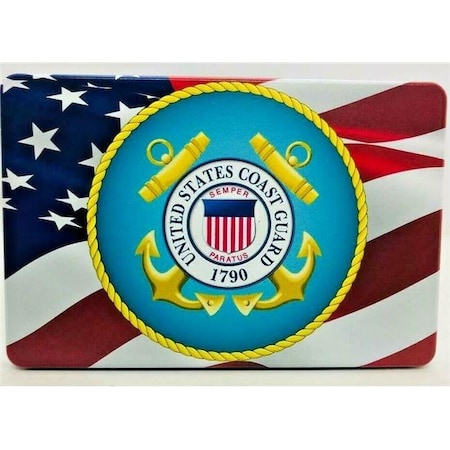 Hmc HMC HMC-TH-AMERFLGCOASTGRD-4x6-UV 4 x 6 in. American Coast Guard Flag UV Resistant Trailer Hitch Cover HMC-TH-AMERFLGCOASTGRD-4x6-UV